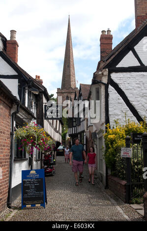 Church Lane, Ledbury, Herefordshire, England, Regno Unito Foto Stock