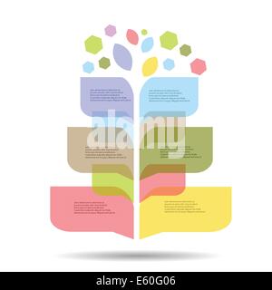 Illustrazione colorata con moderna grafica info per il progetto di business per il vostro design Foto Stock