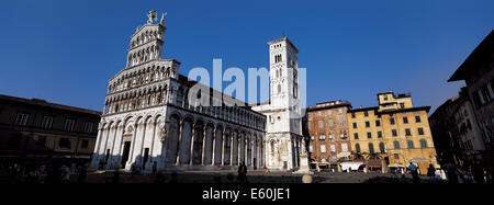 Italie, Toscane, Lucca, Place et eglise San Michele in Foro Foto Stock