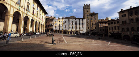 Arezzo, Piazza Grande Toscana, Italia Foto Stock