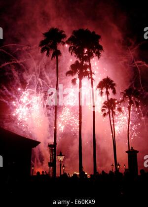 Le Luminarie fuochi d'artificio e spettacolo di luci, tenuto ogni notte nella laguna a Epcot Center, Walt Disney World, a Orlando, Florida Foto Stock