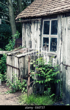 Dissaturato effetto della vecchia officina di fabbro in epoca vittoriana Foto Stock