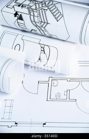 Progetti di architettura - interni casa Foto Stock