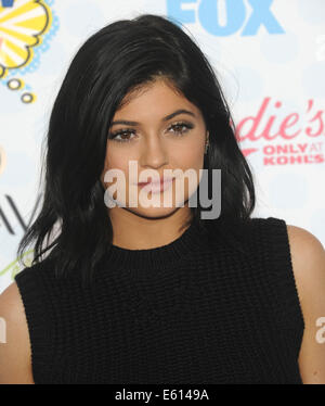 Los Angeles, California, USA. 10 Ago, 2014. Kylie Jenner arriva per il Teen Choice Awards 2014 presso lo Shrine Auditorium. Credito: Lisa O'Connor/ZUMA filo/Alamy Live News Foto Stock