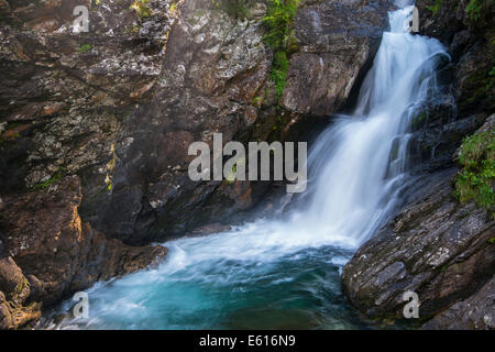 Abbassare Riesachfall cascata, Riesachfälle cascate, Wilde Wasser, Stiria, Austria Foto Stock