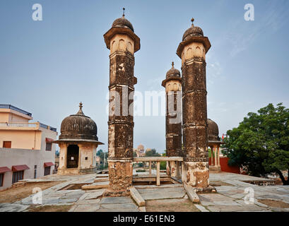 Fontana in costruzione Mandawa, regione di Shekhawati, Rajasthan, India Foto Stock