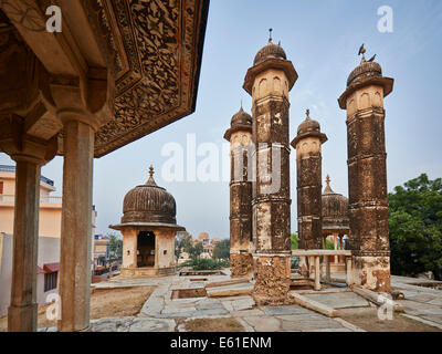 Fontana in costruzione Mandawa, regione di Shekhawati, Rajasthan, India Foto Stock