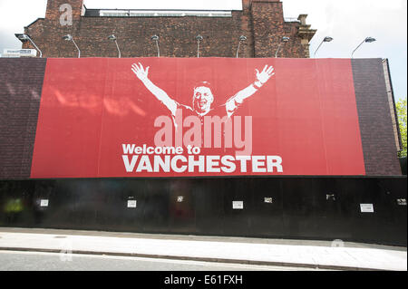 Benvenuto a Vanchester. Manchester. Agosto 2014. Foto Stock