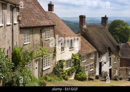 Regno Unito Inghilterra, Dorset, Shaftesbury, Gold Hill Foto Stock