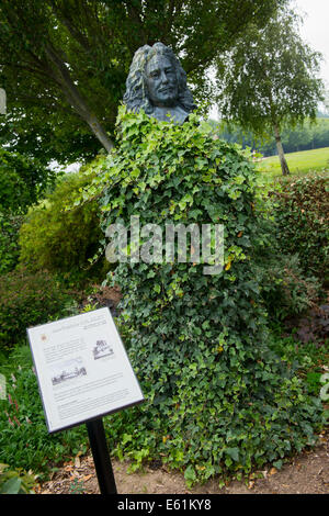 Statua in Le Jardin des Personnalités Honfleur, Normandia Francia Europa Foto Stock