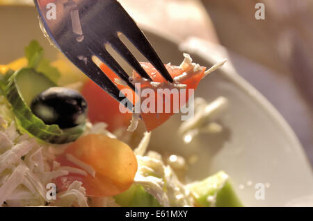 Tradizionale insalata bulgara, costa di Burgas, Bulgaria Foto Stock