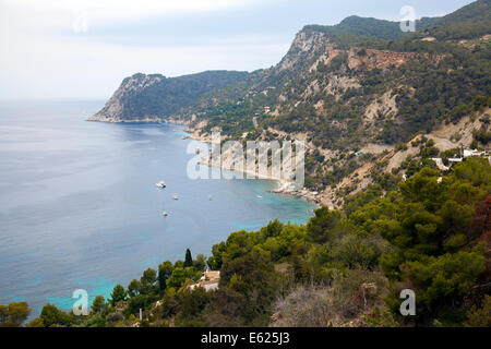 Viste da Es Cubells in Ibiza Foto Stock