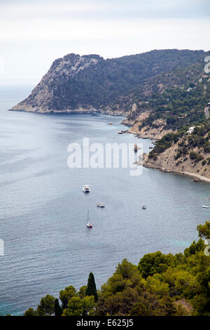 Viste da Es Cubells in Ibiza Foto Stock