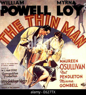 La sottile MAN - Poster - diretto da W.S. Van Dyke - MGM 1934 Foto Stock