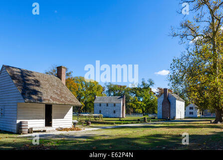 Edifici ricostruiti al posto di Somerset Plantation, Somerset Place sito storico dello Stato, Albemarle regione, North Carolina, STATI UNITI D'AMERICA Foto Stock