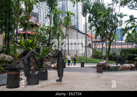 Telok Ayer verde, Chinatown, Singapore. Dopo il 1819 il kampong malesi qui divenne una comunità cinese Foto Stock