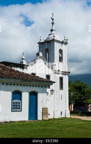 Igreja de Nossa Senhora das Dores Chiesa, Paraty, Stato di Rio de Janeiro, Brasile Foto Stock