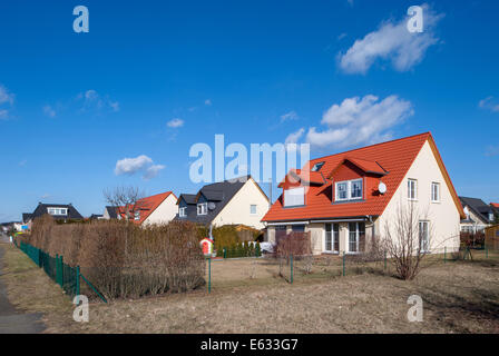 Berlino, Germania, Nuova costruzione dell unica famiglia-Doppelhaeusern in Berlin-Biesdorf Foto Stock