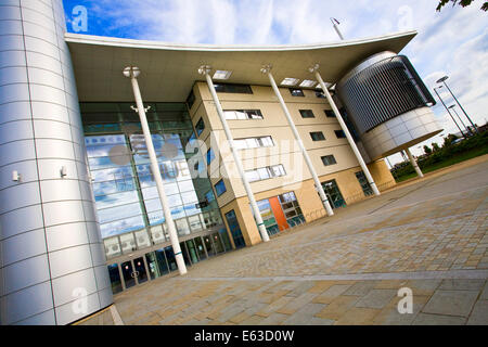 Il mozzo, Doncaster Art College dall angolo basso Foto Stock