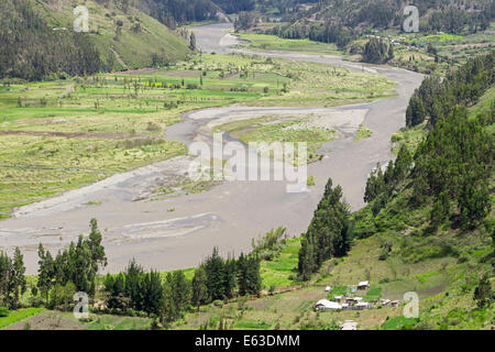 Chambo River Valley Provincia Tungurahua Ecuador Foto Stock