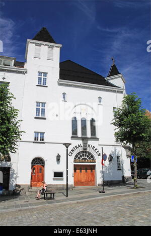 Kirken centrale (Chiesa Metodista), Vetrlidsallmenningen, Bergen, Bergenshalvøyen, Midhordland Hordaland Vestlandet Norvegia Europa Foto Stock