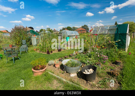 Riparto giardini presso Walsham le Willows, Suffolk, Regno Unito Foto Stock