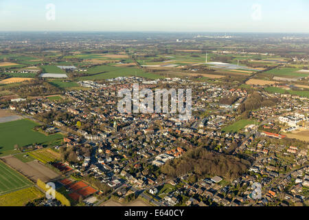 Vista aerea del borgo di Kirchhellen, Bottrop, distretto della Ruhr, Nord Reno-Westfalia, Germania Foto Stock