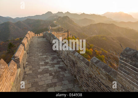 Grande Muraglia Jinshanling, Pechino, Cina Foto Stock