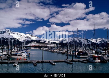 Piccola barca porto,Seward,Alaska Foto Stock