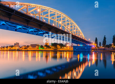 John Frost ponte (Giovanni Frostbrug in olandese) è il ponte stradale sul Basso Reno a Arnhem nei Paesi Bassi. Foto Stock