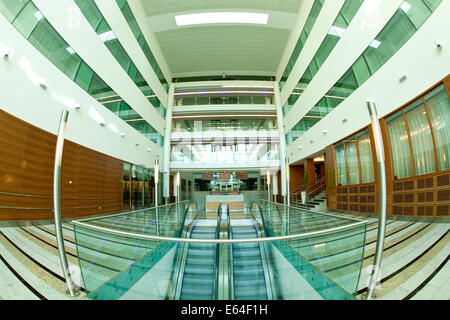 Escalator per area di business, Hotel Sofitel London Heathrow Foto Stock