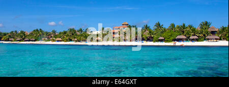 Vista panoramica Soliman Bay nei pressi di Tulum Yucatan Messico Foto Stock