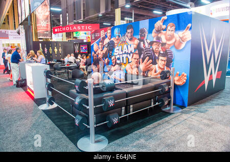 LAS VEGAS - 17 giugno : WWE stand al Licensing Expo in Las Vegas , Nevada il 17 giugno 2014. Licensing Expo è il licensin Foto Stock