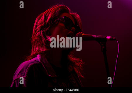 Hong Kong. 14 Ago, 2014. Sky Ferreira suona dal vivo a Hong Kong il 14 agosto 2014 a Kitec Exhibition Centre di Hong Kong. Foto Stock