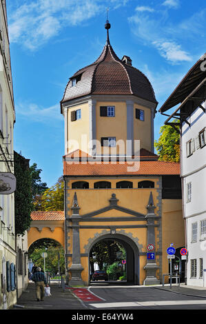 Westertor gate, Memmingen, Algovia, Svevia, Baviera, Germania Foto Stock