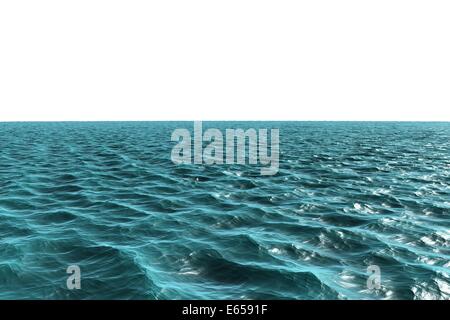 Generati digitalmente la luce blu oceano Foto Stock