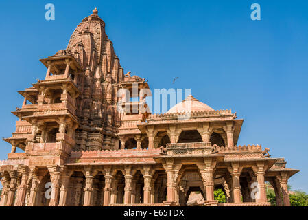 Monumenti storici in giardino Mandore Jodhpur Rajasthan in India. Foto Stock