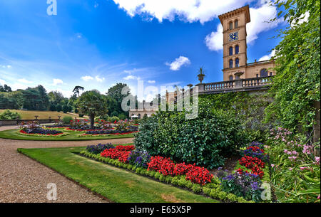 Osborne House è un ex residenza reale in East Cowes, Isle of Wight, Regno Unito Foto Stock