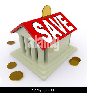 Salva su House significa risparmio per deposito o Home Foto Stock