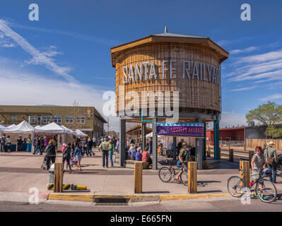 Mercato a Santa Fe Railyard, Nuovo Messico. Foto Stock