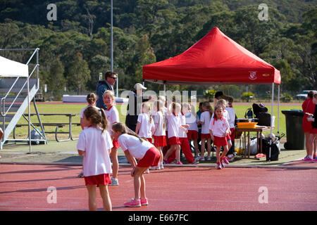 Giornata di atletica della scuola primaria di sydney australiana e concorso, sydney, nuovo galles del Sud, Australia Foto Stock