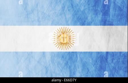Grunge illustrazione della bandiera argentina. Sfondo vettoriale Foto Stock
