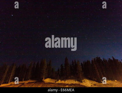 Stella cielo riempito da Monarch Pass, Sawatch Range, Chaffee County, Colorado, STATI UNITI D'AMERICA Foto Stock