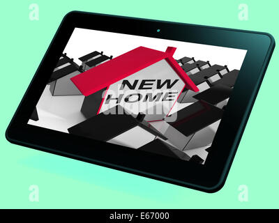 Nuovo Home Casa Tablet significato acquisto di proprietà o beni immobili Foto Stock