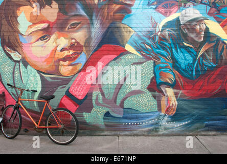 Murale Chinatown Toronto in Canada Foto Stock