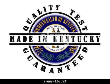 Test di qualità garantita timbro con un flag di stato interno, Kentucky Foto Stock
