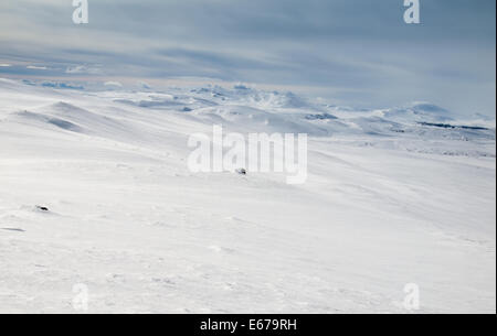 In inverno il paesaggio di montagna. Huldraheimen, Gausdal Westfjel, Norvegia. Foto Stock