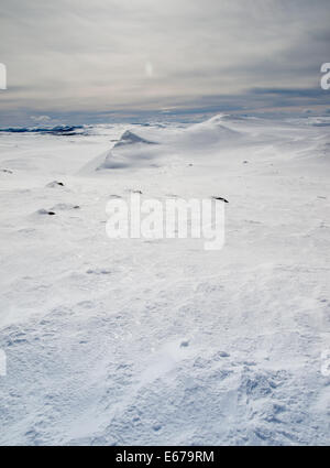 In inverno il paesaggio di montagna. Huldraheimen, Gausdal Westfjel, Norvegia. Foto Stock