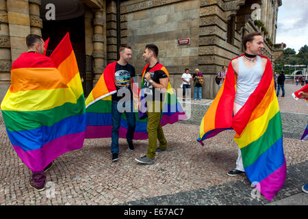 Praga di orgoglio. Festival comunità LGBT, Praga, Repubblica Ceca Foto Stock