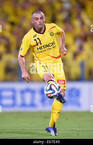 Leandro (Reysol), 16 agosto 2014 - Calcio : 2014 J.League Division 1 tra Kashiwa Reysol 2-0 Vissel Kobe a Hitachi Kashiwa Stadium, Chiba, Giappone. (Foto di YUTAKA/AFLO SPORT) [1040] Foto Stock